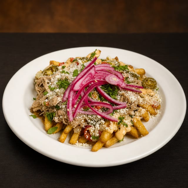 Loaded Carnitas Street Fries.