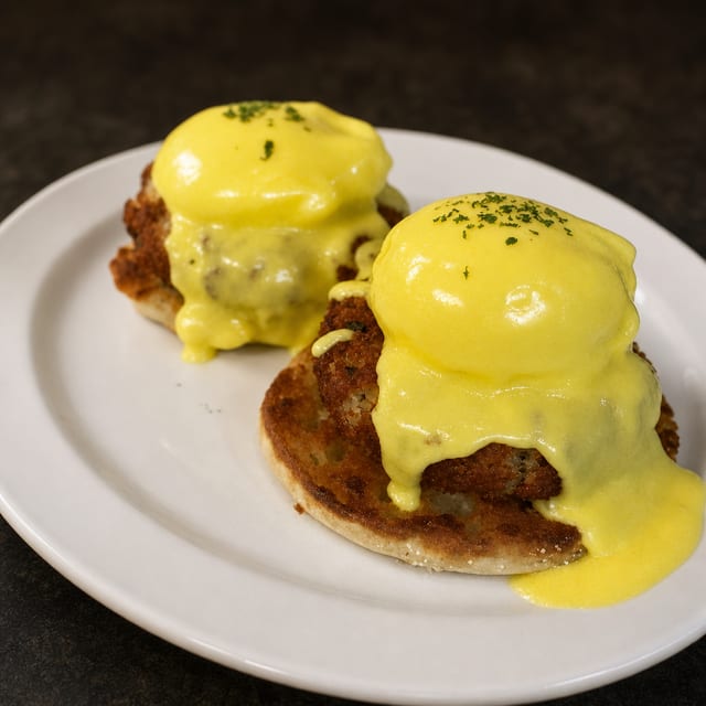 Crab Cakes Benedict.
